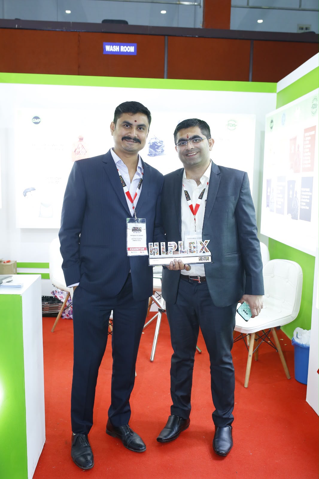 Ushakiran Ecoplast founders at their HIPLEX 2023 stall