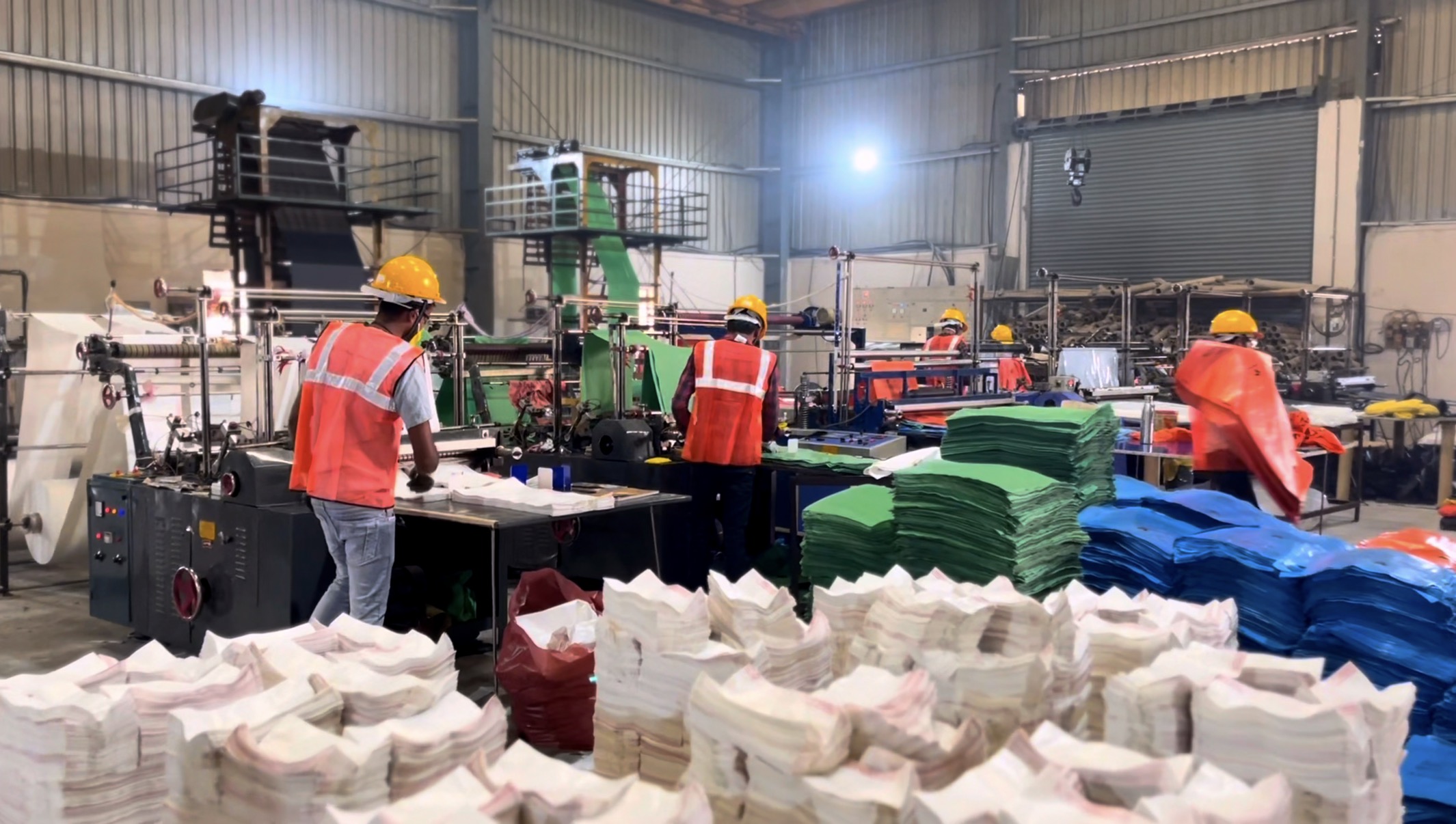 Factory floor at Ushakiran Ecoplast manufacturing facility in Hyderabad