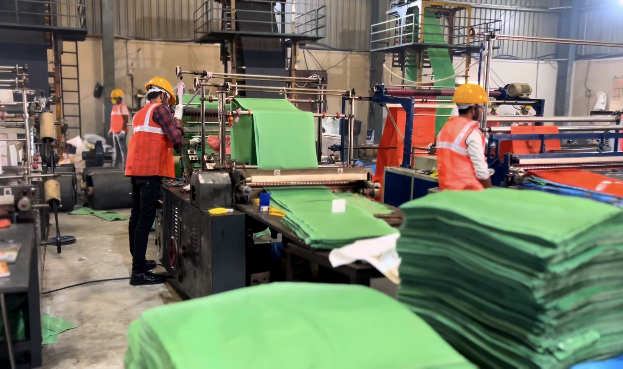 Coloured garbage bags production at Ushakiran Ecoplast Hyderabad